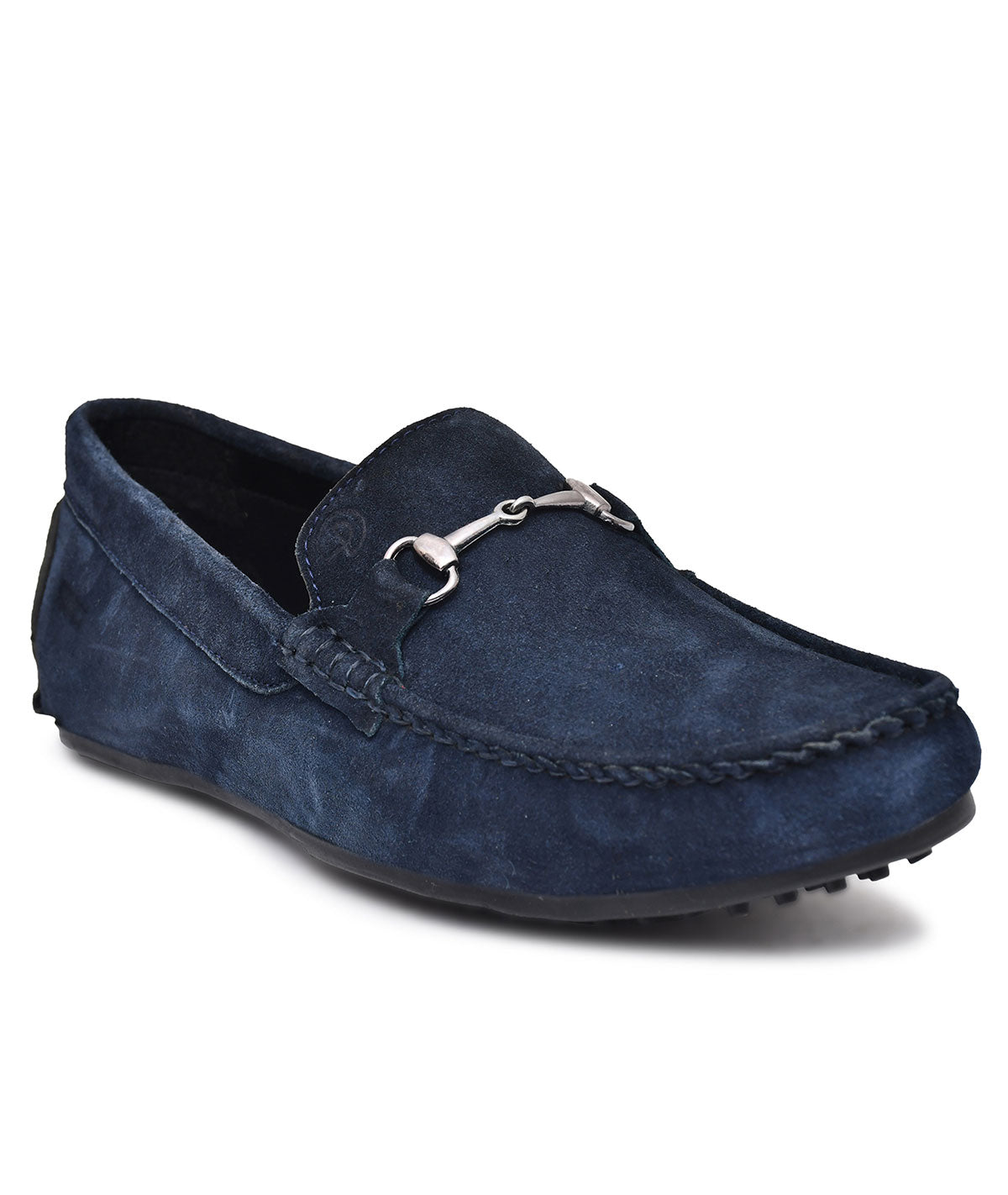 Paul Oliver Men's Velvet Suede Leather Trendy Stylish Shoes Slip-On Loafers Blue