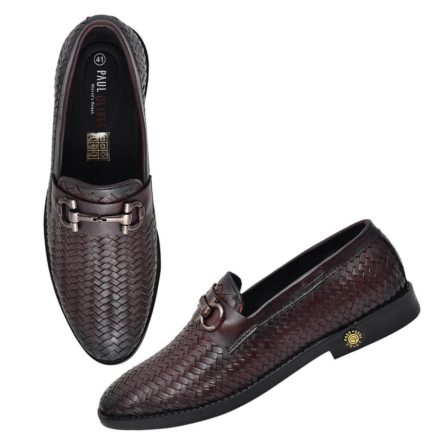 Paul Oliver Men's 100% Pure Leather Casual Stylish Shoes for All Seasons Coco