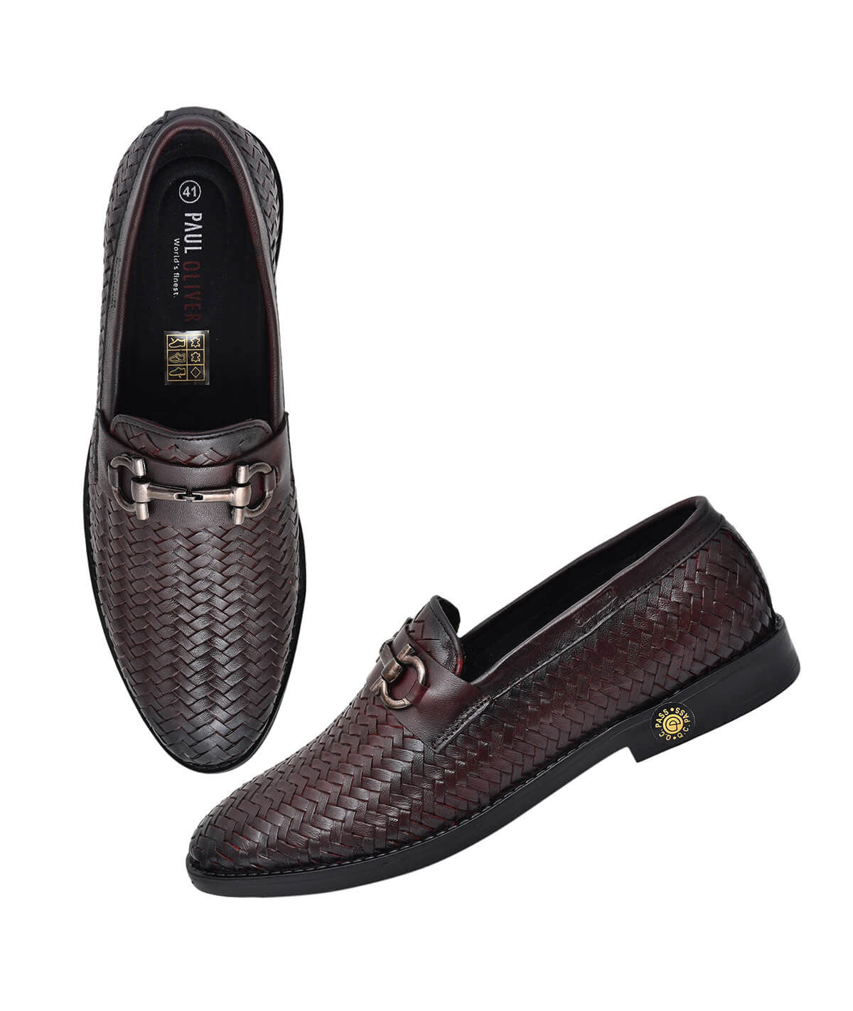 Paul Oliver Men's 100% Pure Leather Casual Stylish Shoes for All Seasons Coco