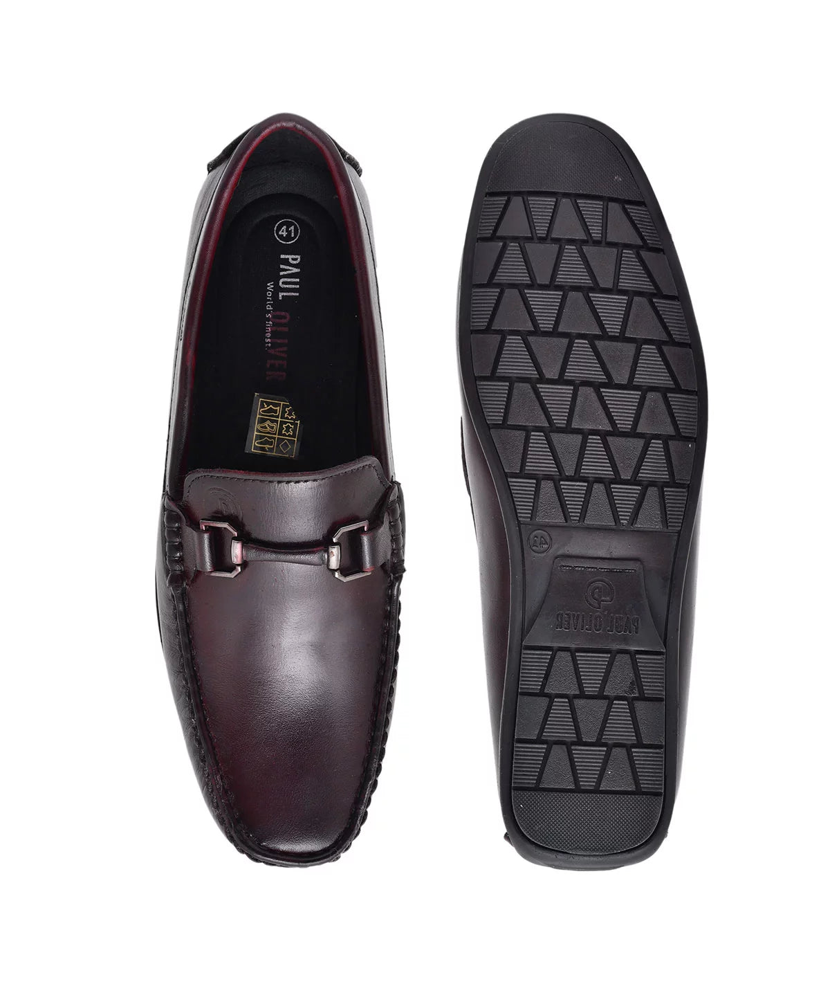 Paul Oliver Men's 100% Pure Leather Loafer Stylish Shoes for All Seasons Dark Brown