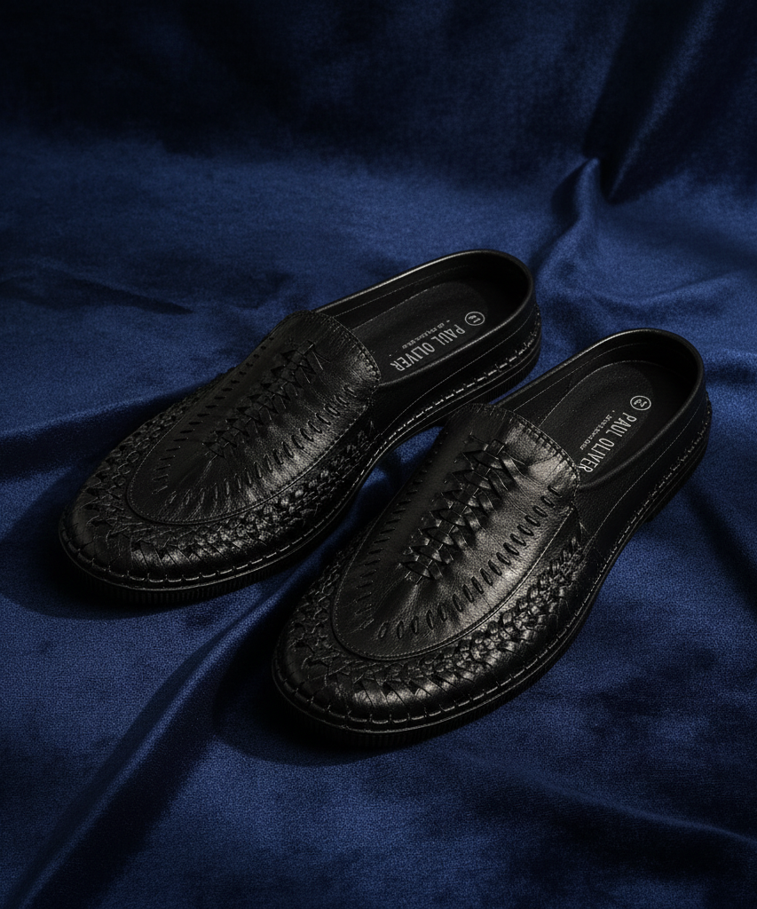 Paul Oliver Men's Sliders Black