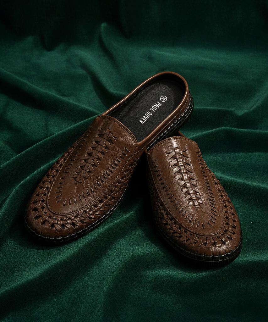 Paul Oliver Men's Sliders Tan Brown