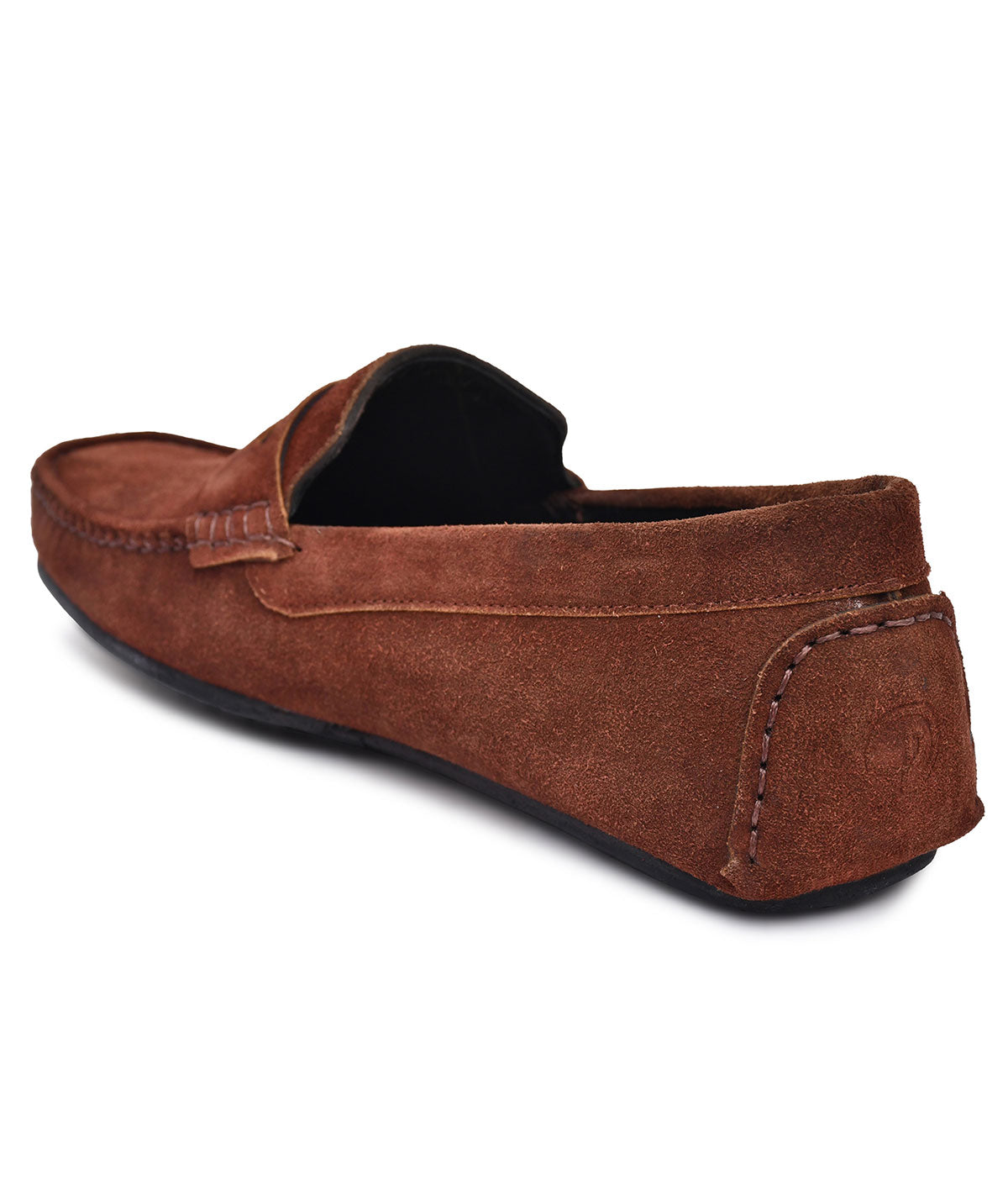 Paul Oliver Men's Velvet Suede Leather Trendy Stylish Slip-On Loafers Burgundy