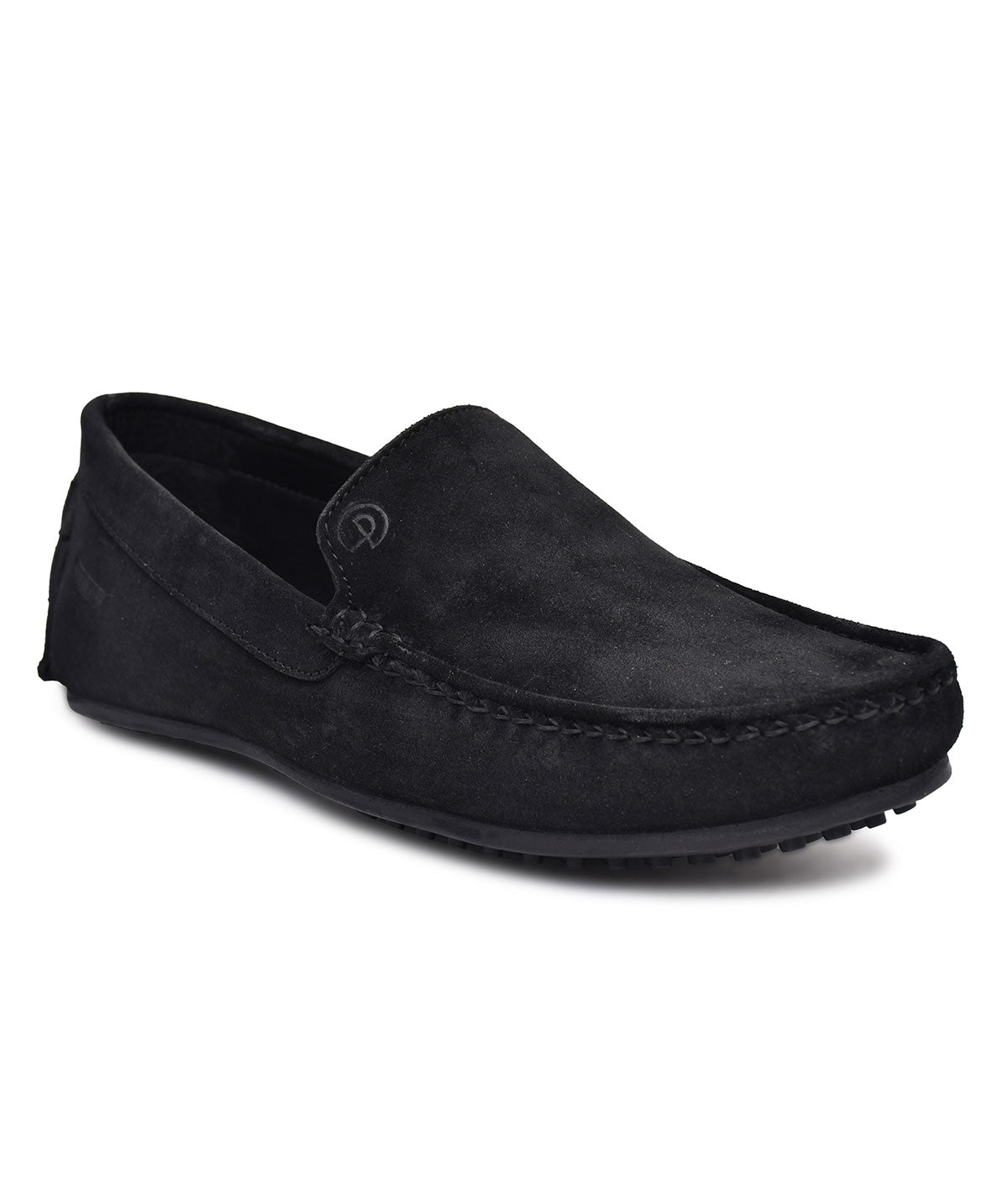 Paul Oliver Men's Velvet Suede Leather Stylish Slip-On Loafers Black