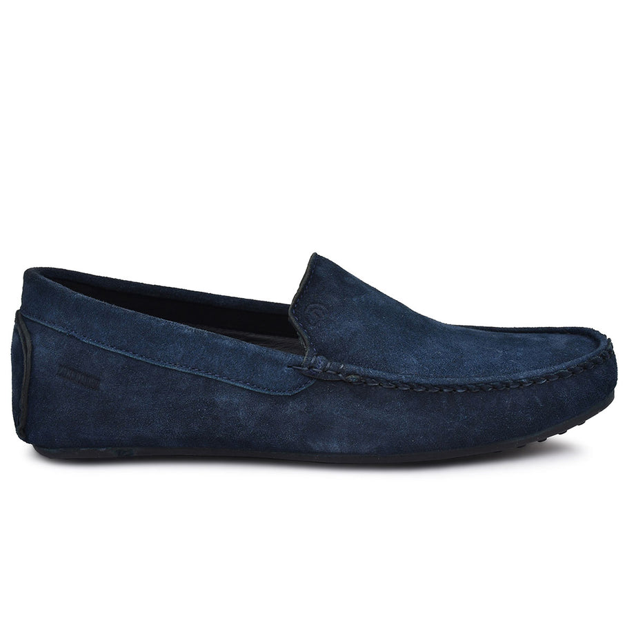Paul Oliver Men's Velvet Suede Leather Stylish Slip-On Loafers Blue