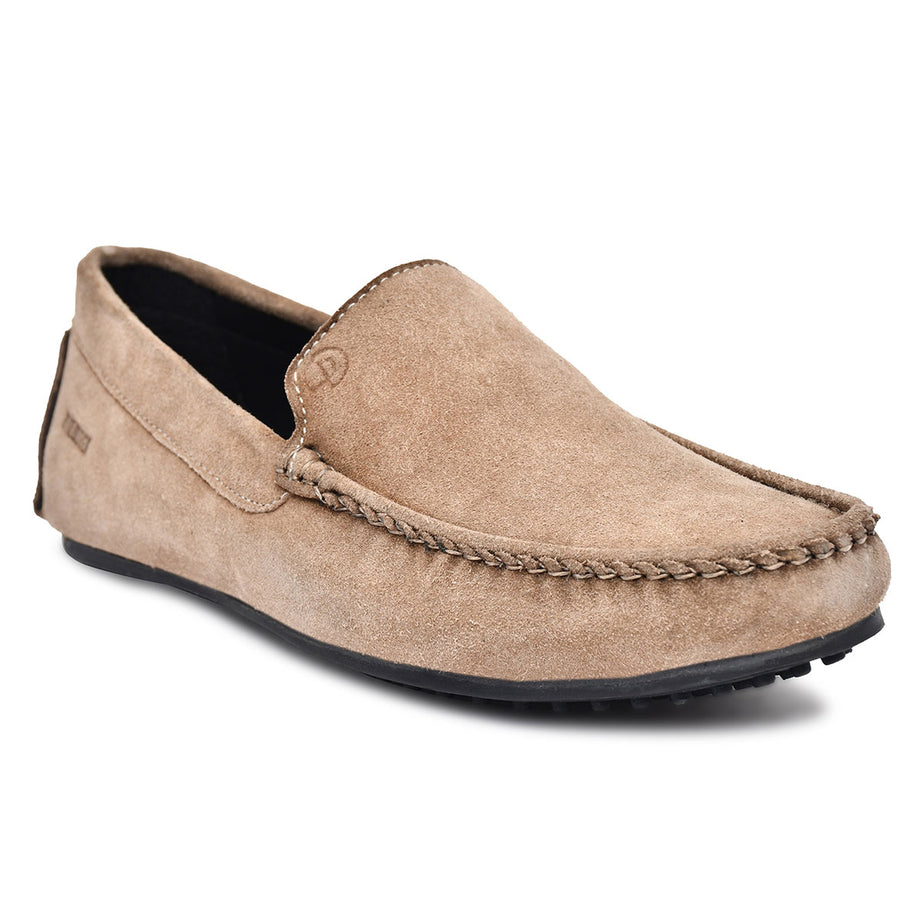 Paul Oliver Men's Velvet Suede Leather Stylish Slip-On Loafers Chiku