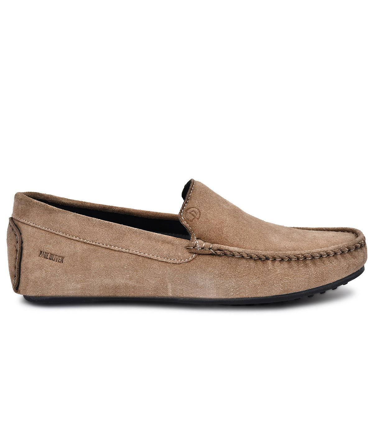 Paul Oliver Men's Velvet Suede Leather Stylish Slip-On Loafers Chiku