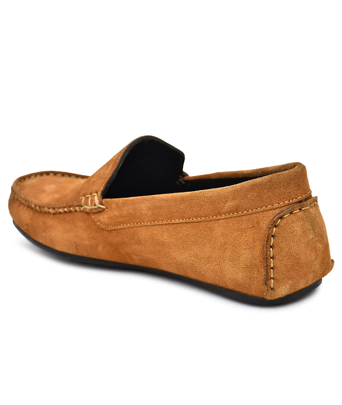 Paul Oliver Men's Velvet Suede Leather Stylish Slip-On Loafers Tan