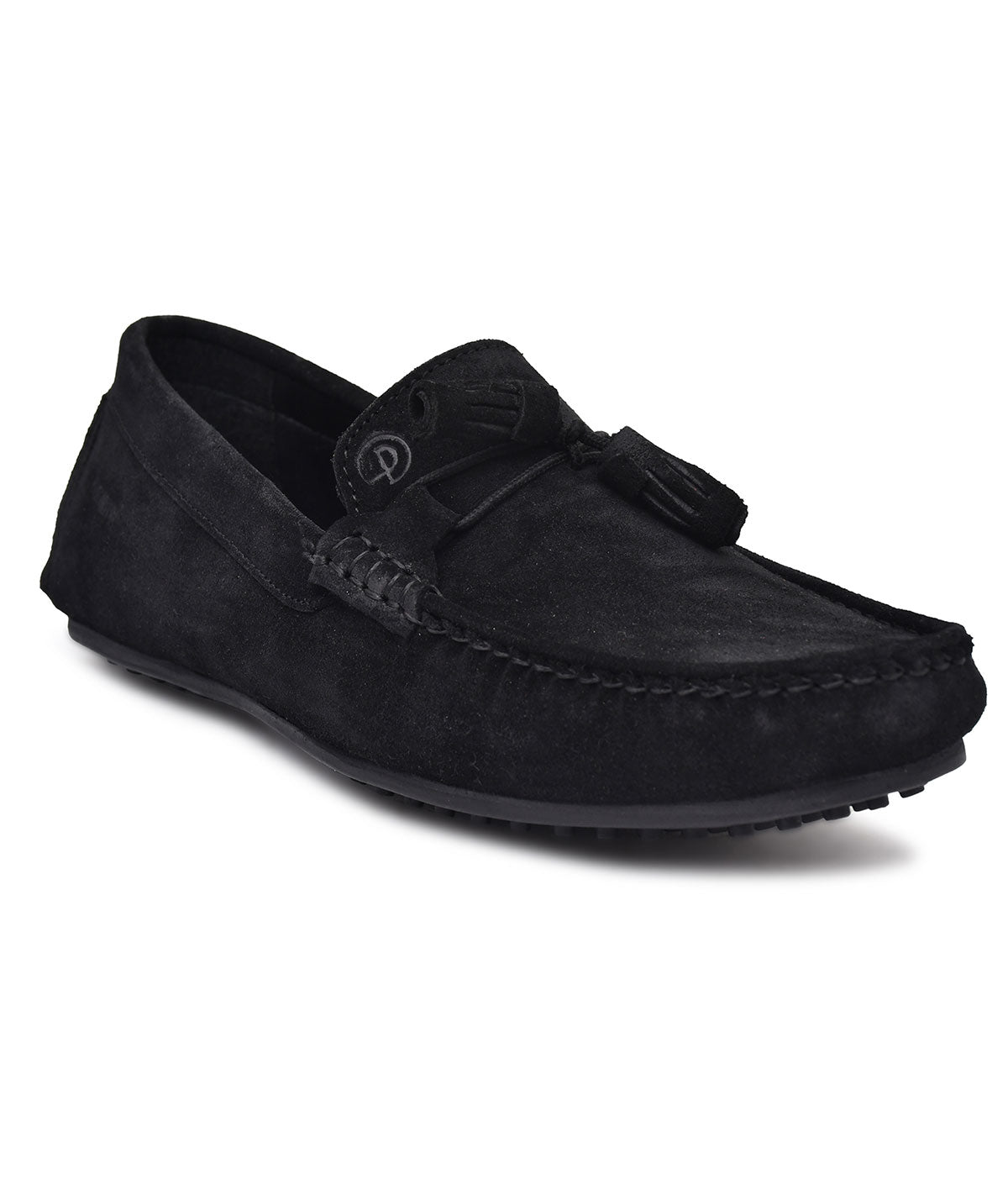 Paul Oliver Men's Velvet Suede Leather Stylish Trendy Slip-On Loafers Black