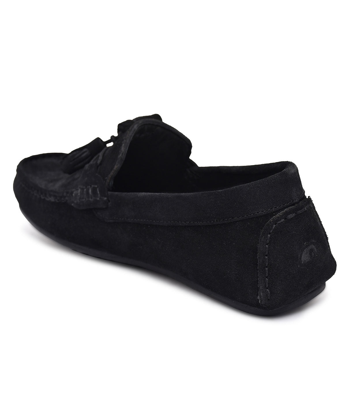 Paul Oliver Men's Velvet Suede Leather Stylish Trendy Slip-On Loafers Black
