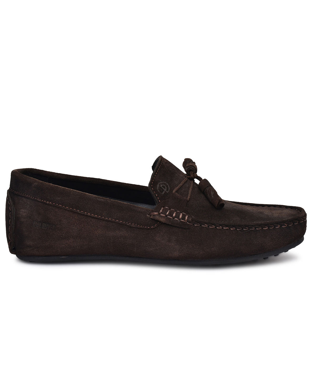 Paul Oliver Men's Velvet Suede Leather Stylish Trendy Slip-On Loafers Brown