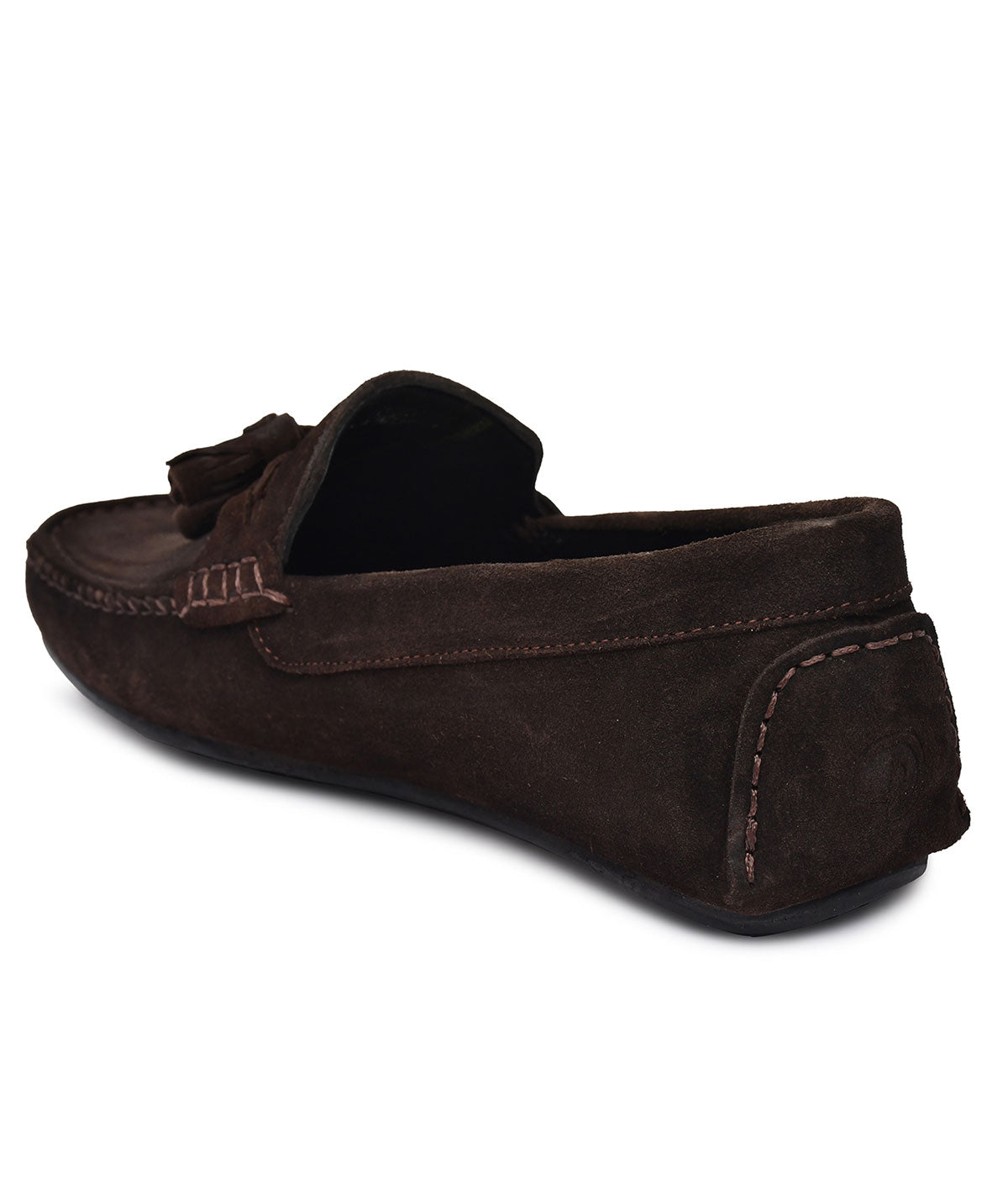 Paul Oliver Men's Velvet Suede Leather Stylish Trendy Slip-On Loafers Brown