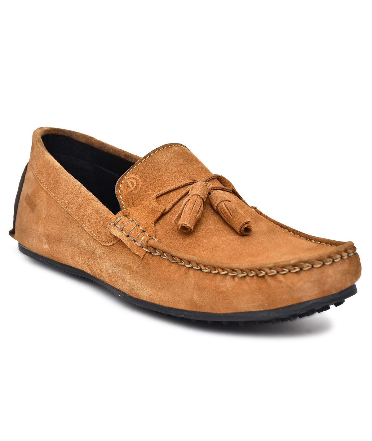 Paul Oliver Men's Velvet Suede Leather Stylish Trendy Slip-On Loafers Tan