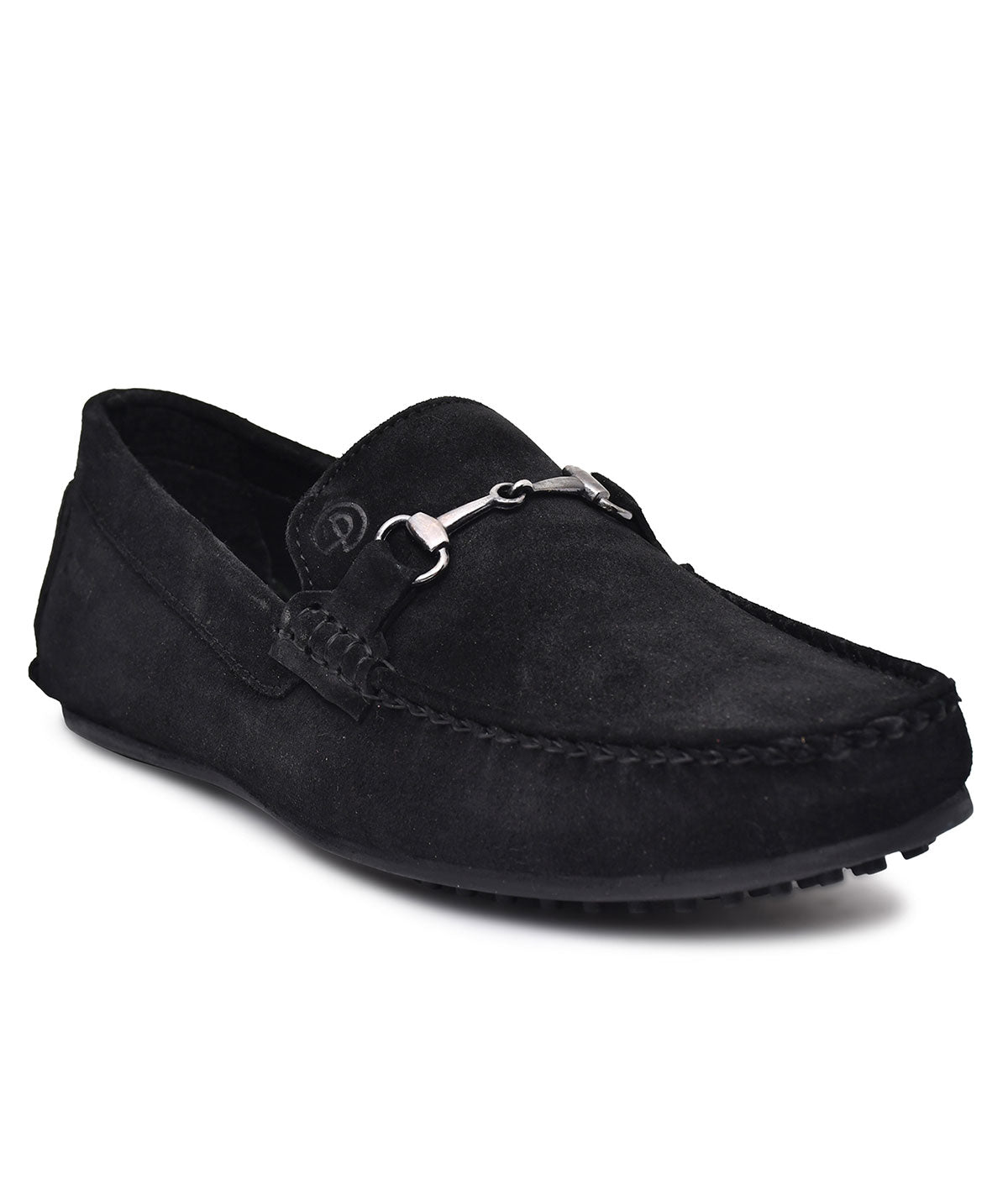 Paul Oliver Men's Velvet Suede Leather Trendy Stylish Shoes Slip-On Loafers Black
