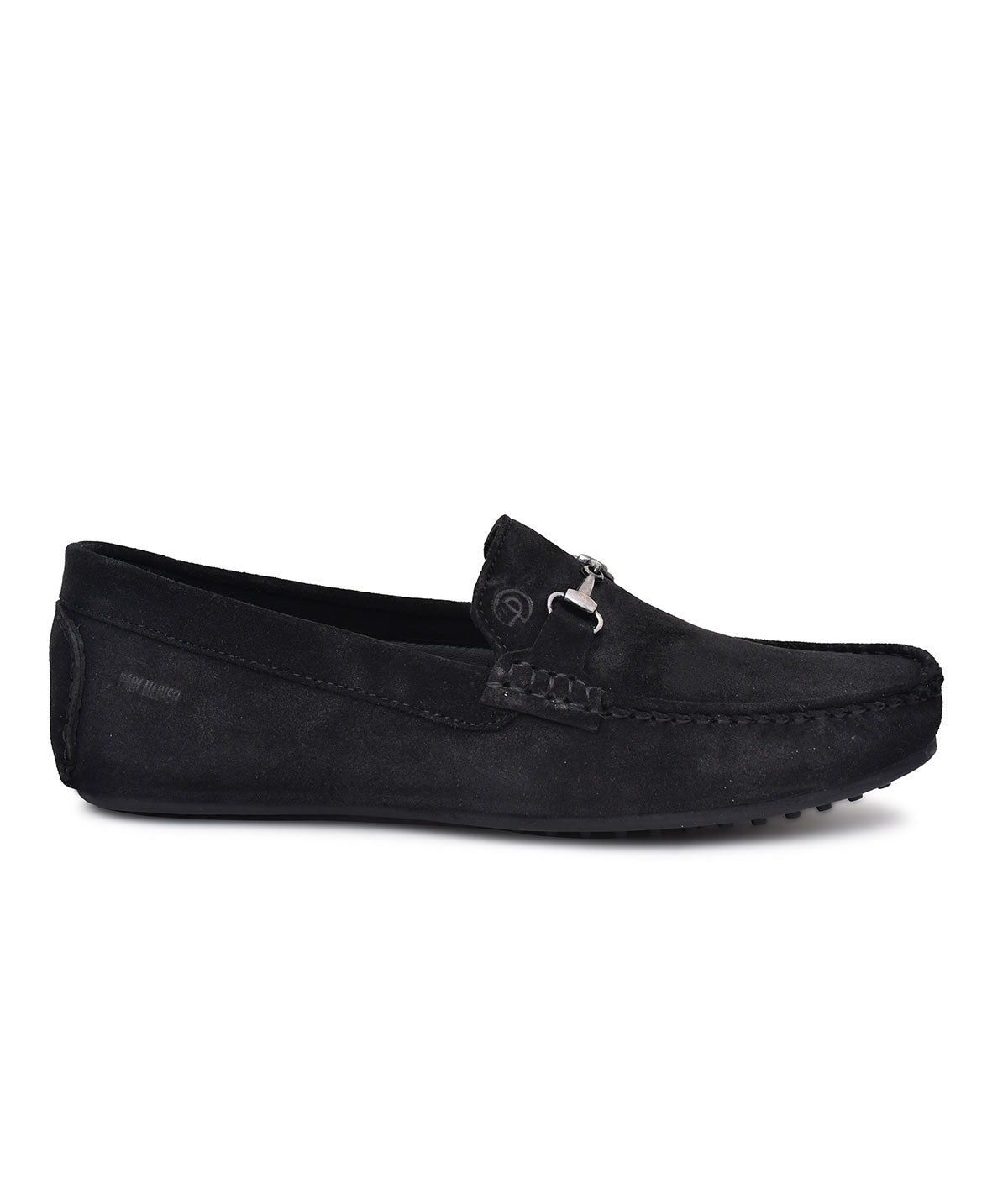 Paul Oliver Men's Velvet Suede Leather Trendy Stylish Shoes Slip-On Loafers Black