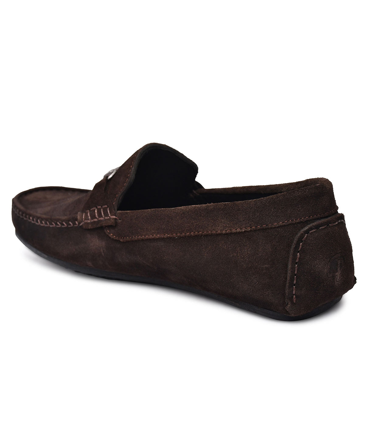 Paul Oliver Men's Velvet Suede Leather Trendy Stylish Shoes Slip-On Loafers Brown