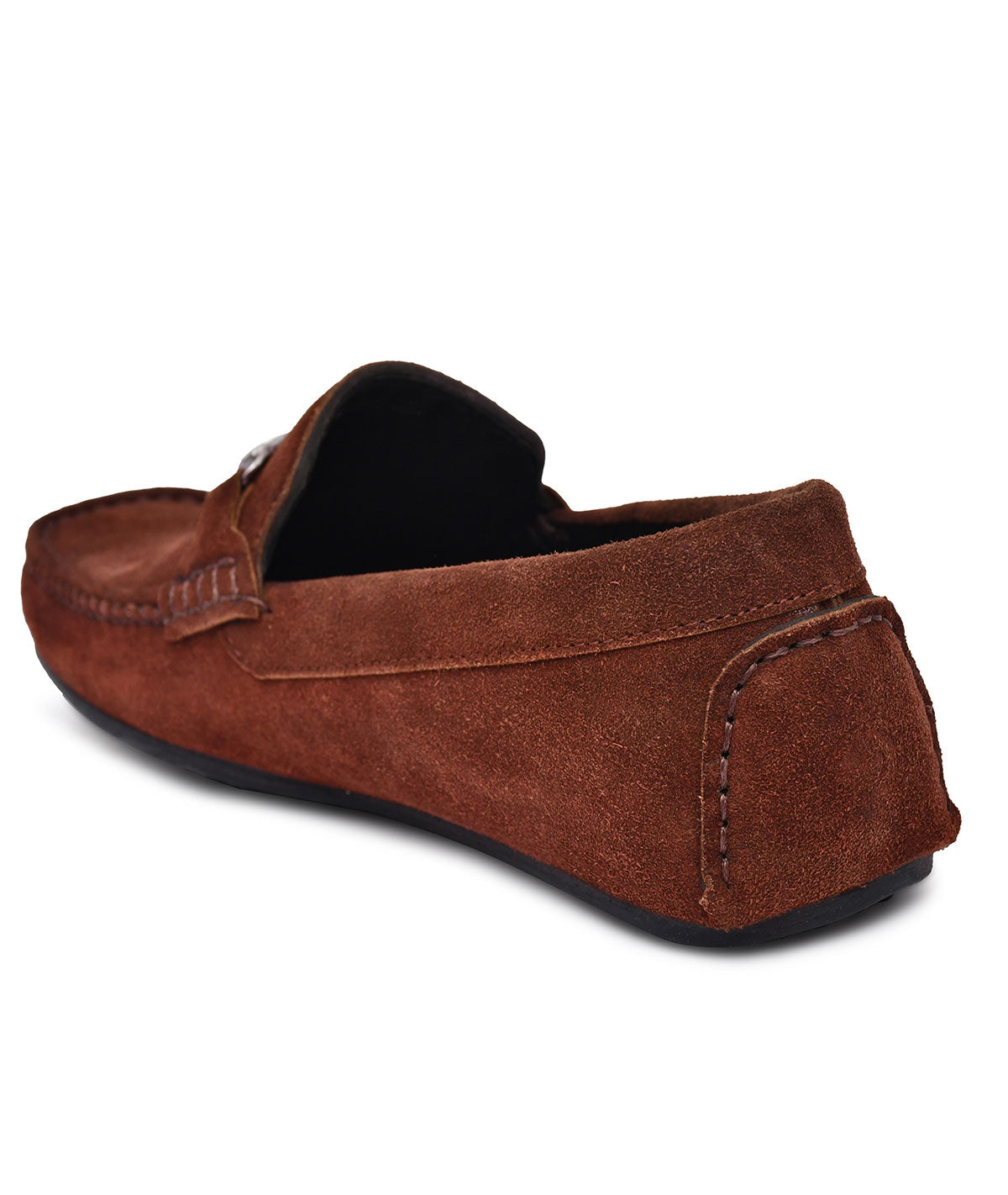 Paul Oliver Men's Velvet Suede Leather Trendy Stylish Shoes Slip-On Loafers Burgundy