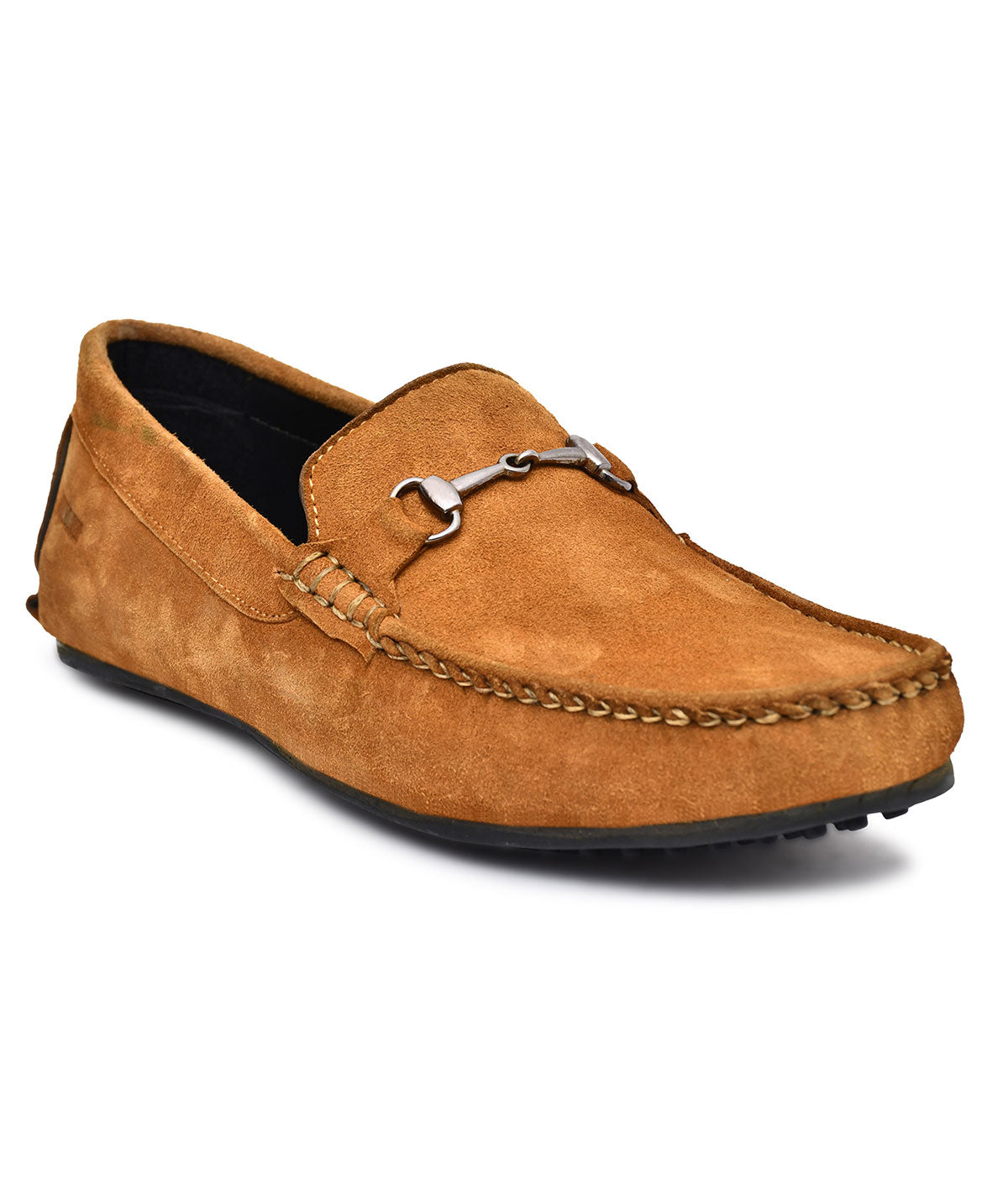 Paul Oliver Men's Velvet Suede Leather Trendy Stylish Shoes Slip-On Loafers Tan