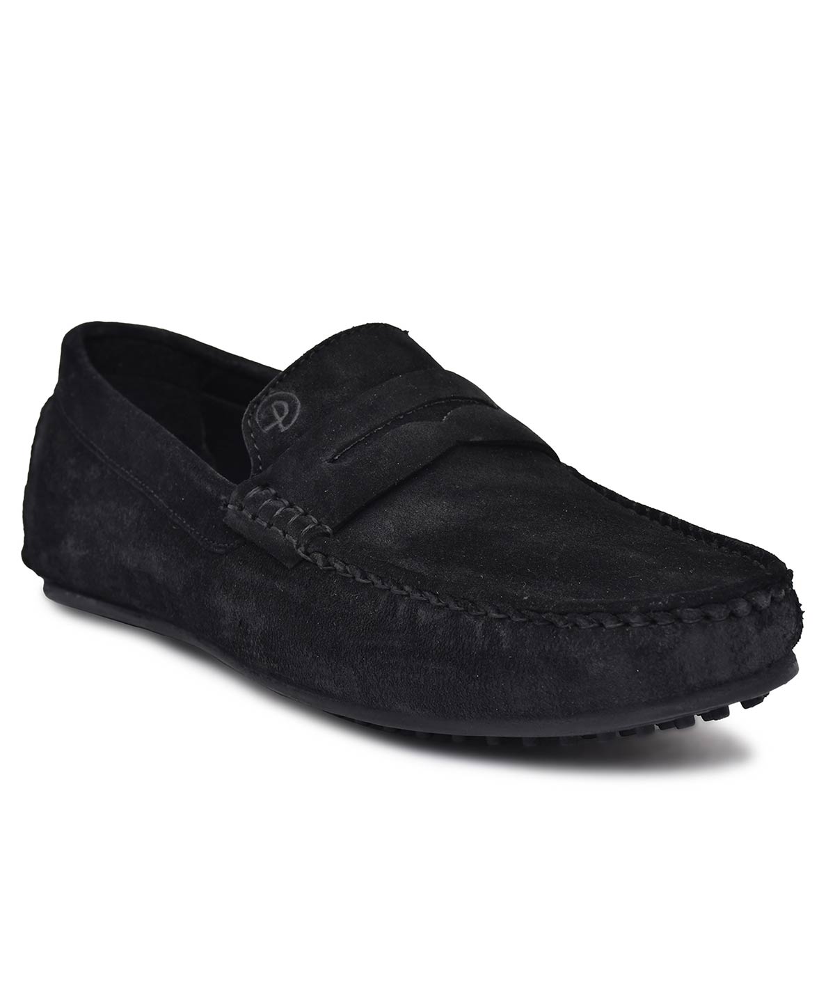 Paul Oliver Men's Velvet Suede Leather Trendy Stylish Slip-On Loafers Black