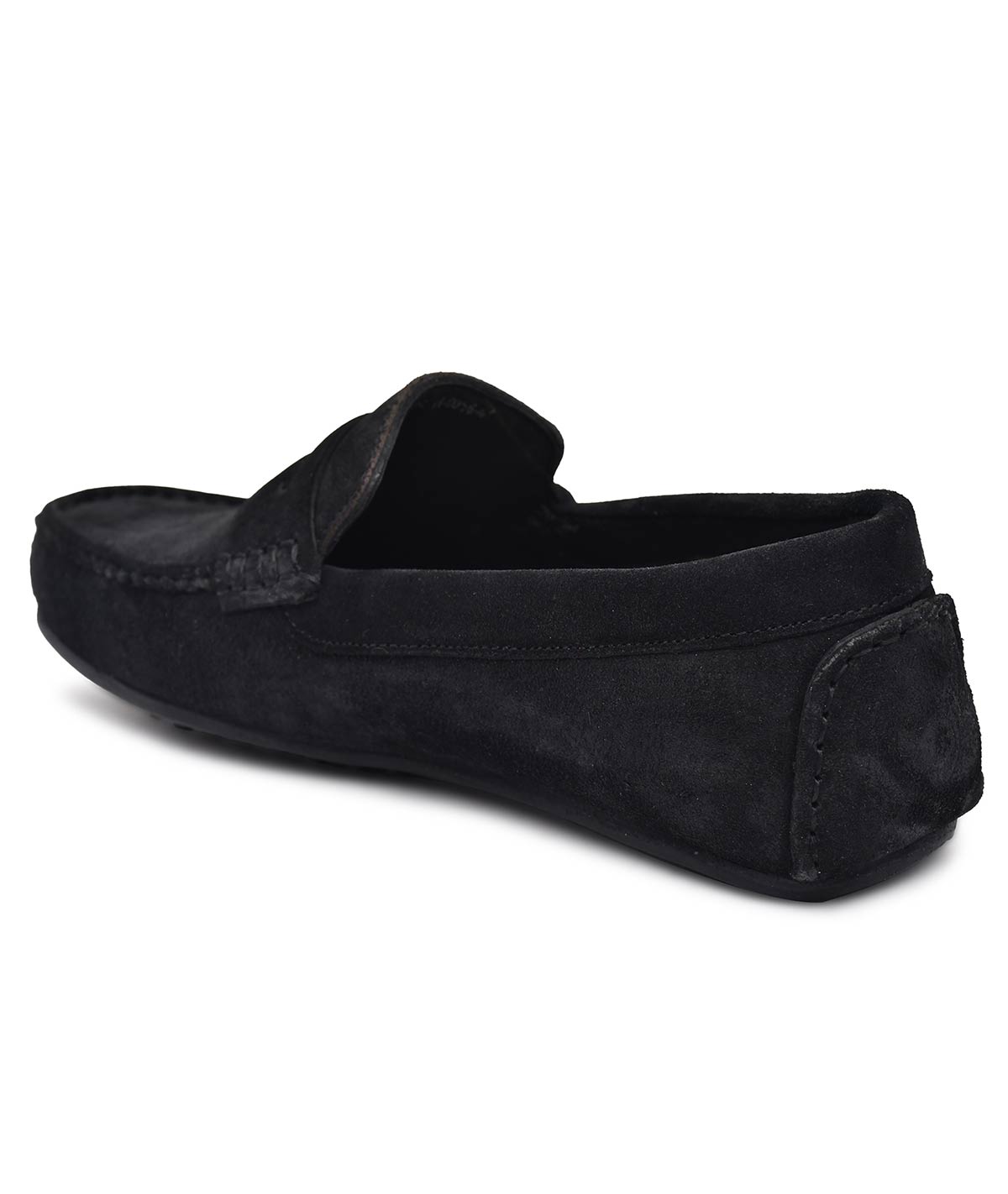 Paul Oliver Men's Velvet Suede Leather Trendy Stylish Slip-On Loafers Black