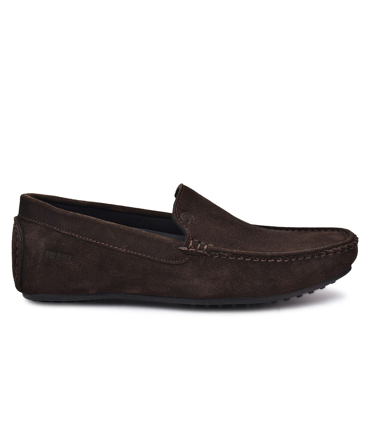 Paul Oliver Men's Velvet Suede Leather Stylish Slip-On Loafers Brown