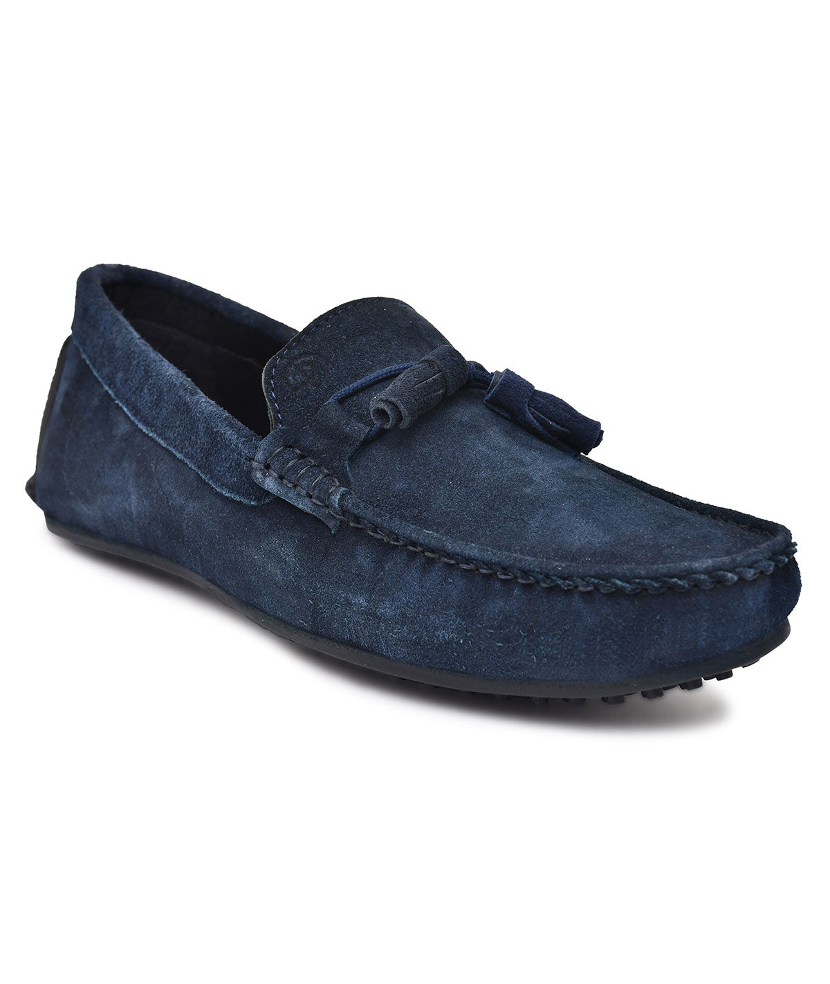 Paul Oliver Men's Velvet Suede Leather Stylish Trendy Slip-On Loafers Blue