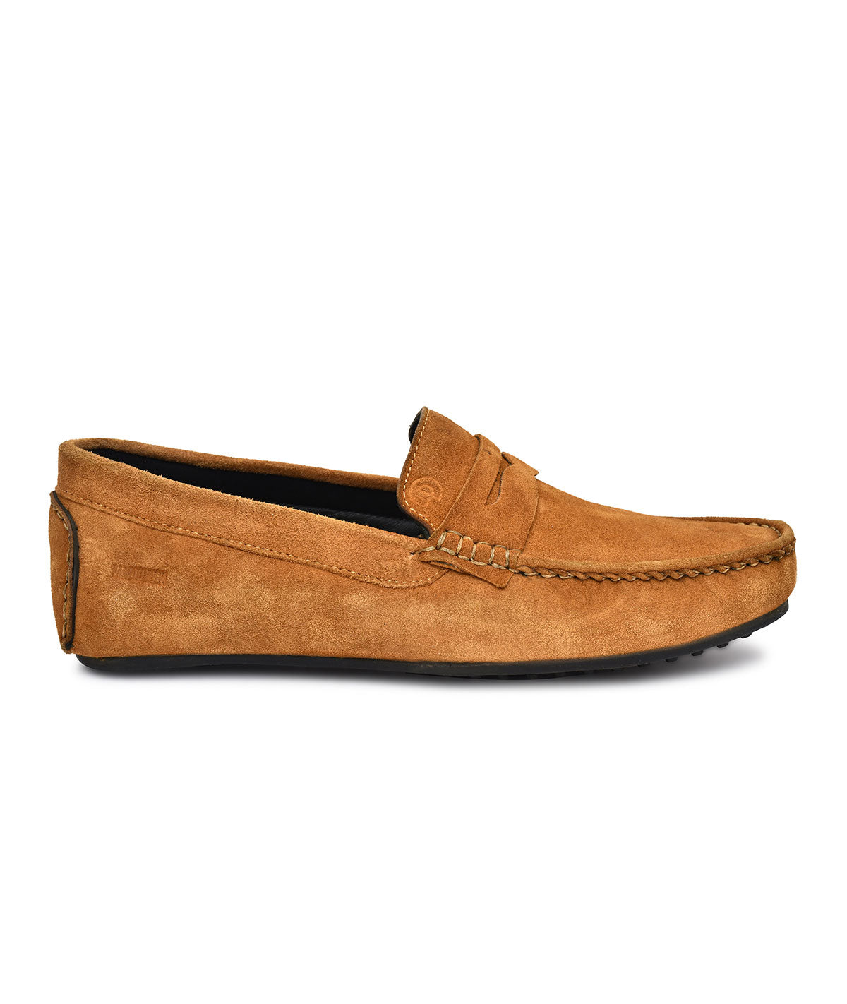 Paul Oliver Men's Velvet Suede Leather Trendy Stylish Slip-On Loafers Tan