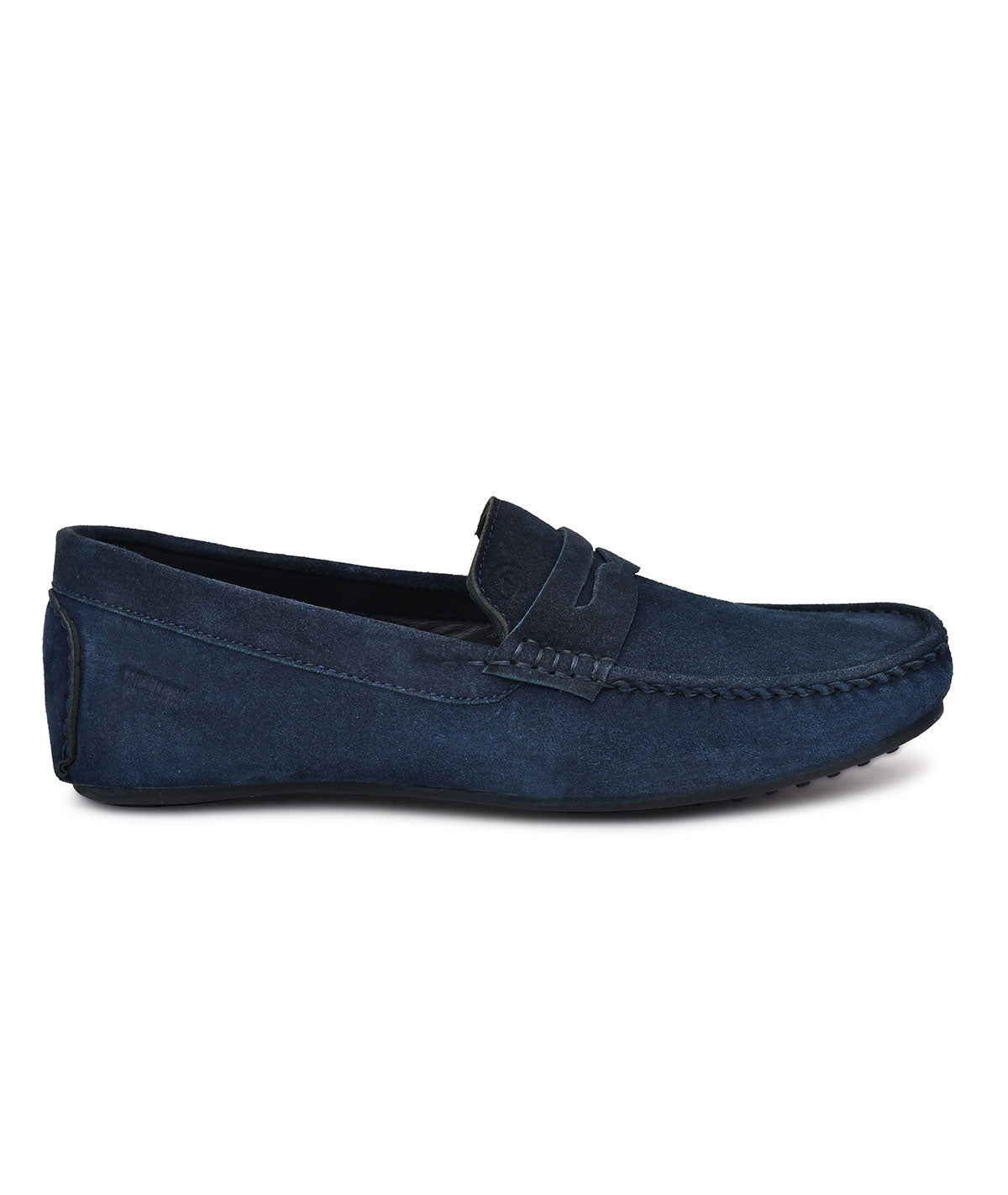 Paul Oliver Men's Velvet Suede Leather Trendy Stylish Slip-On Loafers Blue