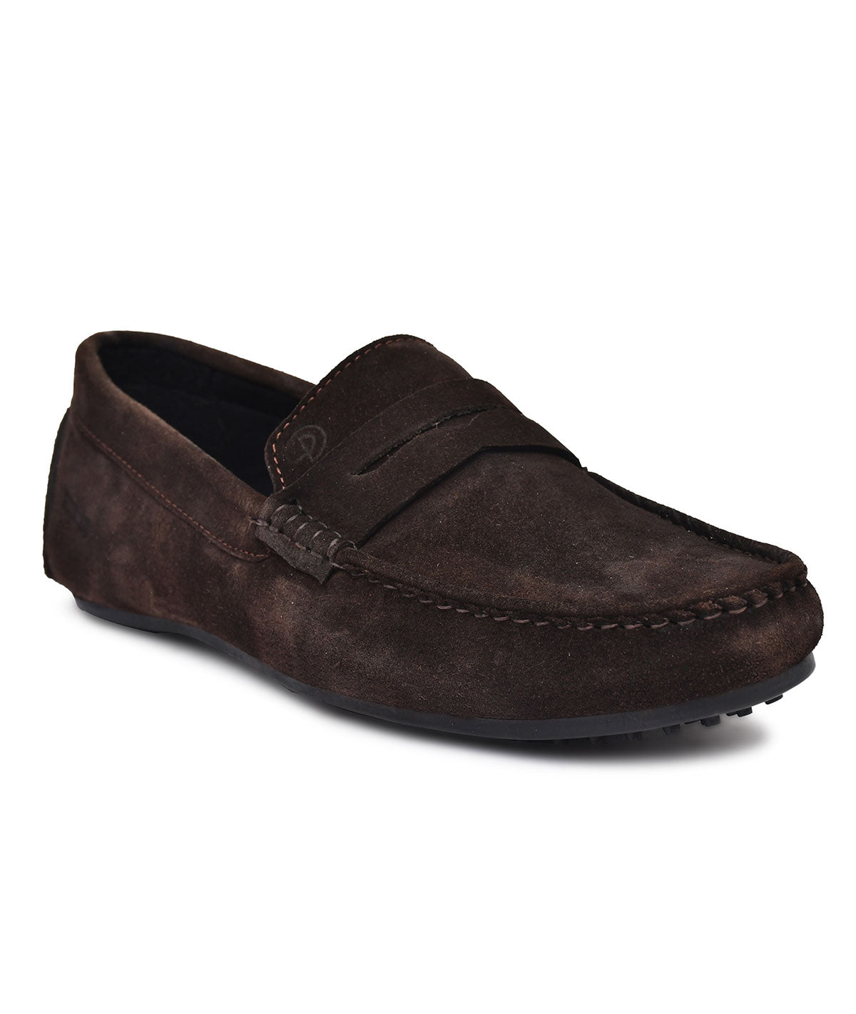 Paul Oliver Men's Velvet Suede Leather Trendy Stylish Slip-On Loafers Brown